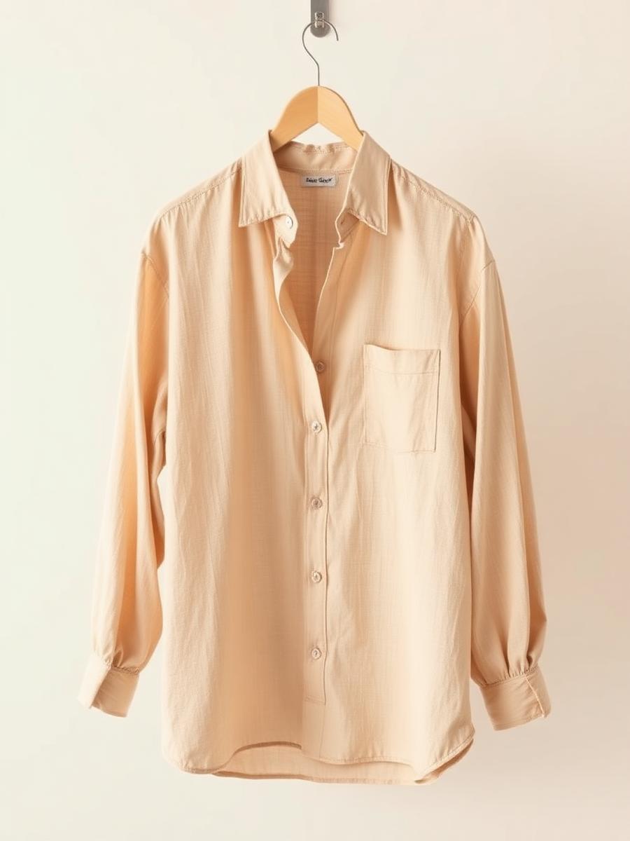 Camisa Linho Areia na cor Areia